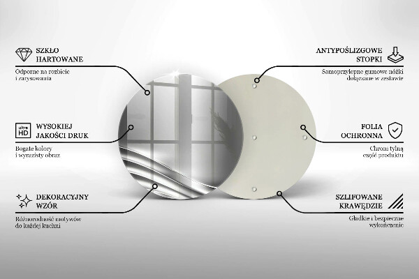 Üveg vágódeszka Fém szerkezet