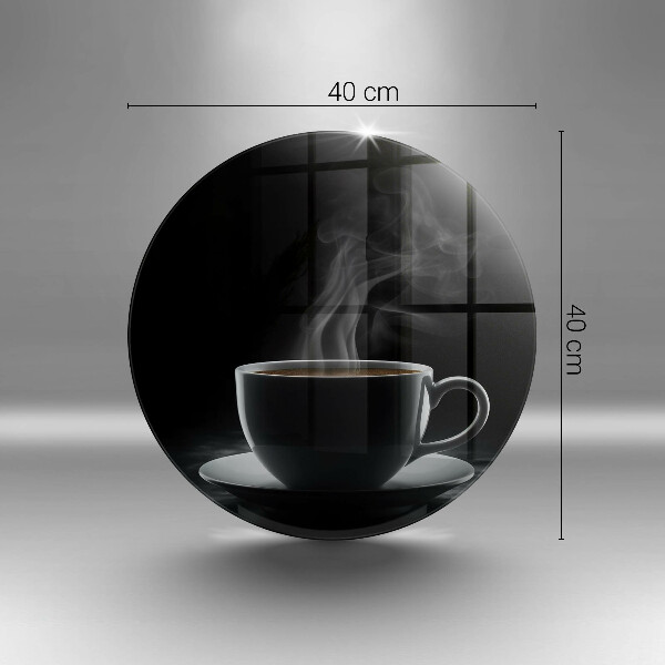 Üveg vágódeszka Forró csésze kávé