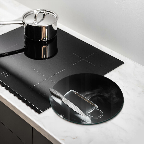 Üveg vágódeszka Forró csésze kávé