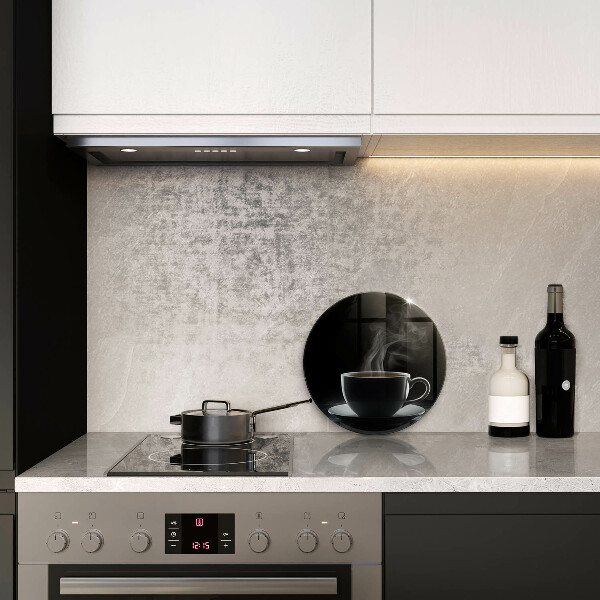 Üveg vágódeszka Forró csésze kávé