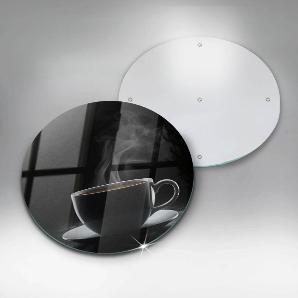 Üveg vágódeszka Forró csésze kávé