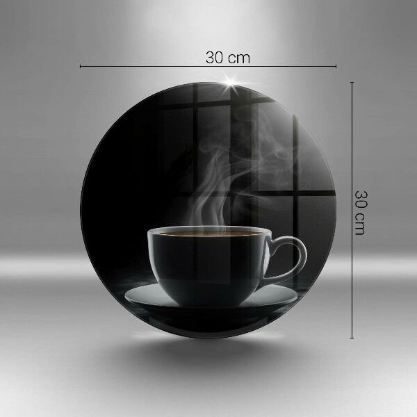 Üveg vágódeszka Forró csésze kávé