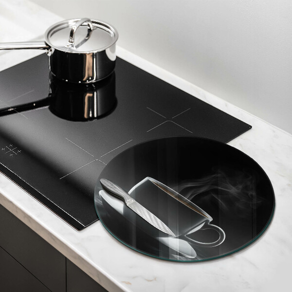 Üveg vágódeszka Forró csésze kávé