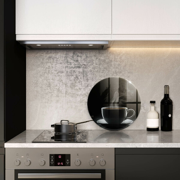 Üveg vágódeszka Forró csésze kávé