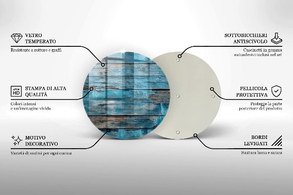 Üveg vágódeszka Kék régi táblák