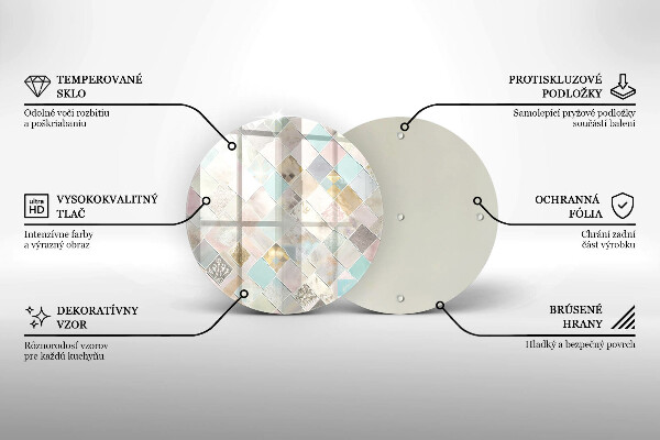 Üveg vágódeszka Pasztell kompozíció