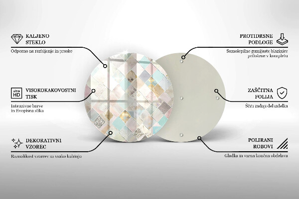 Üveg vágódeszka Pasztell kompozíció