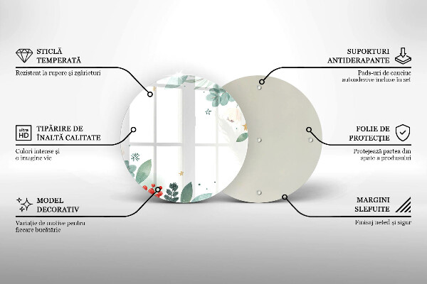 Üveg vágódeszka Akvarell levelek