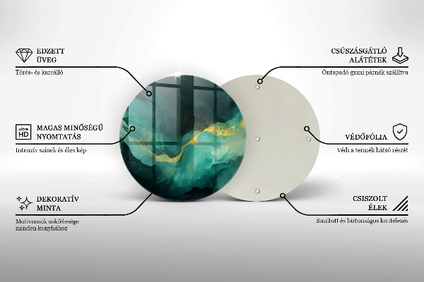 Üveg vágódeszka Palack zöld