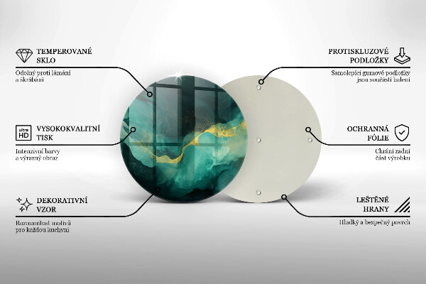 Üveg vágódeszka Palack zöld