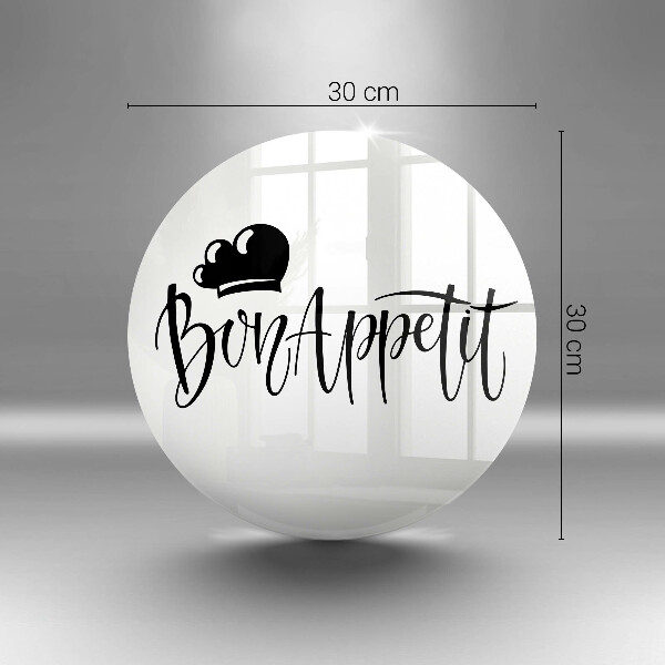 Üveg vágódeszka Bon Appetit felirat