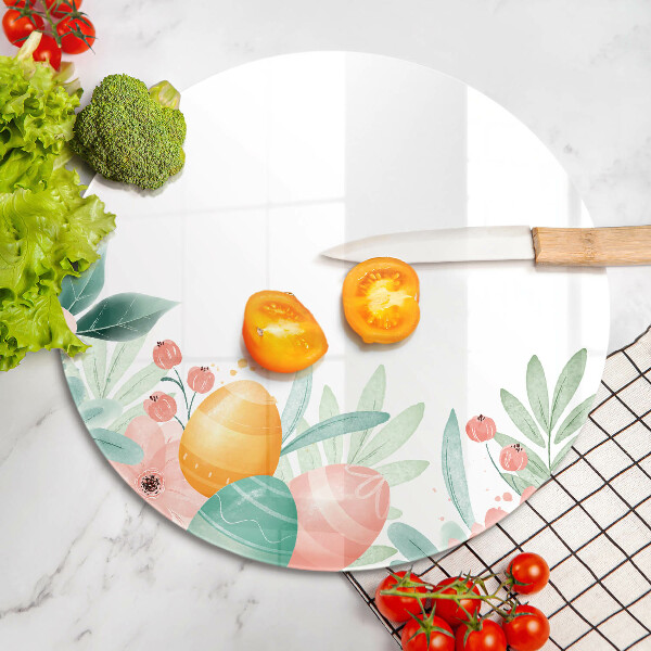 Üveg vágódeszka húsvéti tojás