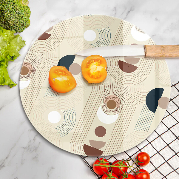 Üveg vágódeszka Boho geometriai formák