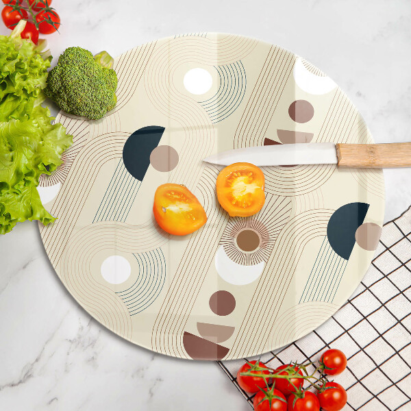 Üveg vágódeszka Boho geometriai formák