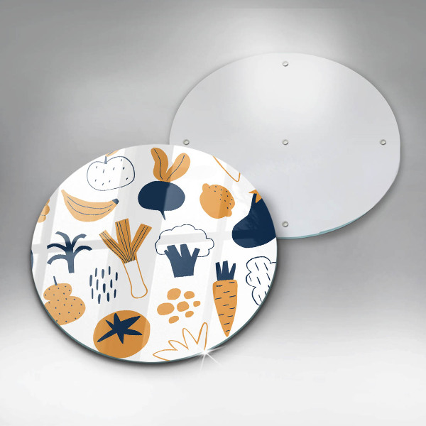 Üveg vágódeszka Élelmiszer illusztráció