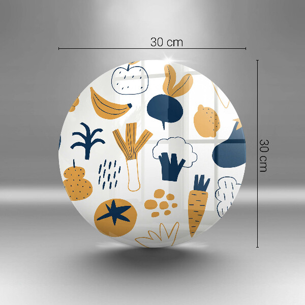 Üveg vágódeszka Élelmiszer illusztráció