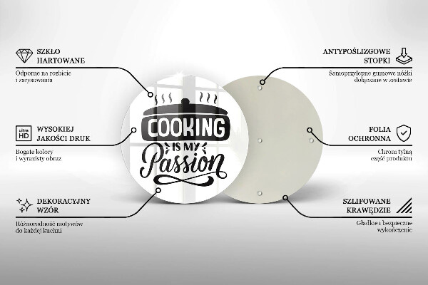 Üveg vágódeszka A főzés a szenvedélyem