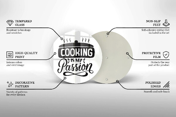 Üveg vágódeszka A főzés a szenvedélyem