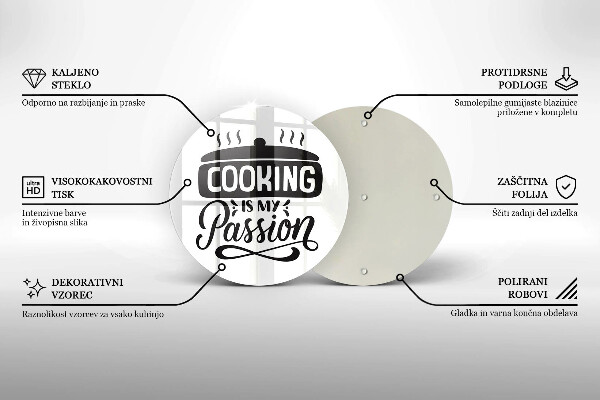 Üveg vágódeszka A főzés a szenvedélyem