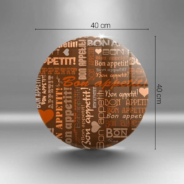 Üveg vágódeszka Bon appetit feliratok