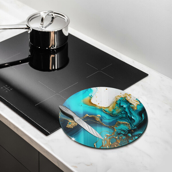 Üveg vágódeszka Türkiz absztrakció
