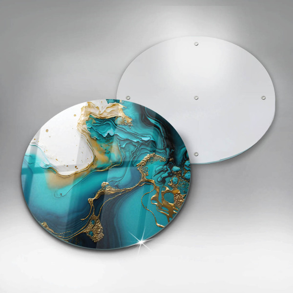 Üveg vágódeszka Türkiz absztrakció