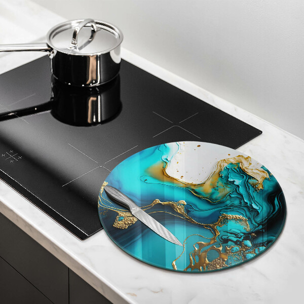 Üveg vágódeszka Türkiz absztrakció