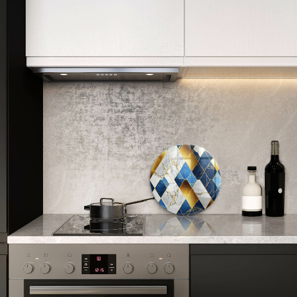 Üveg vágódeszka Arany márványrombuszok