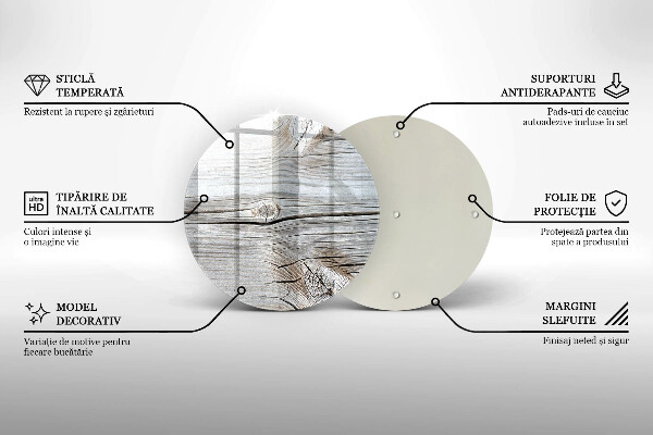 Üveg vágódeszka Világos fa szerkezet