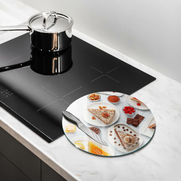 Üveg vágódeszka A torta édessége