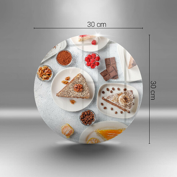 Üveg vágódeszka A torta édessége