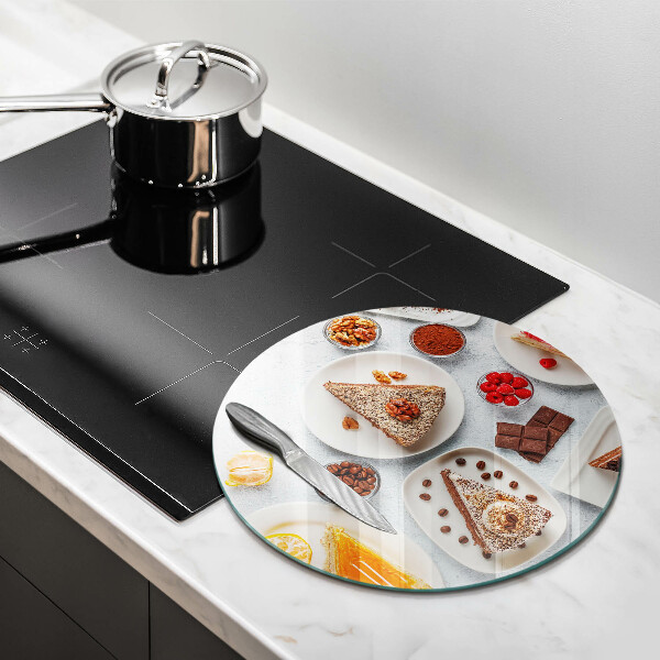 Üveg vágódeszka A torta édessége