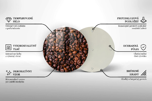 Üveg vágódeszka Kávébab