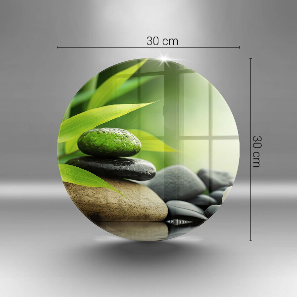 Üveg vágódeszka Zen bambusz kövek