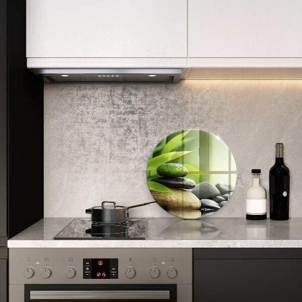 Üveg vágódeszka Zen bambusz kövek