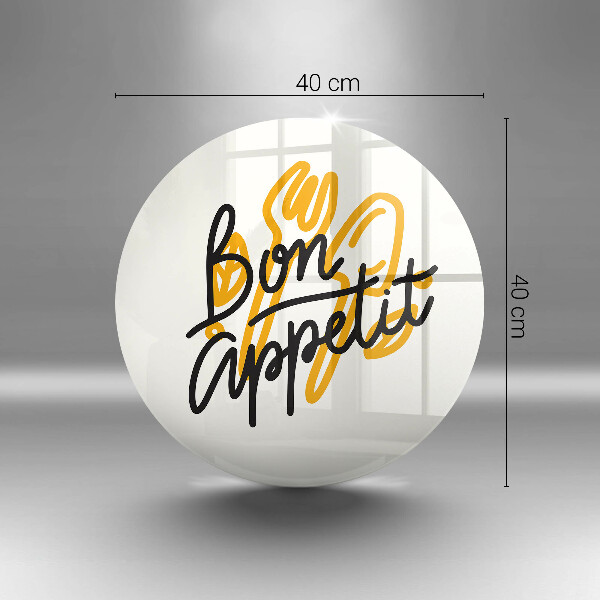 Üveg vágódeszka Bon Appetit felirat