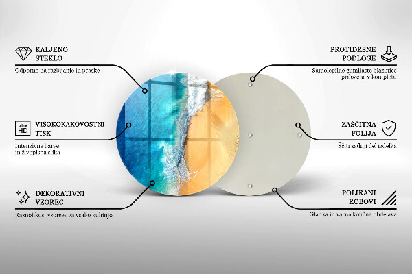 Üveg vágódeszka Strand és tenger