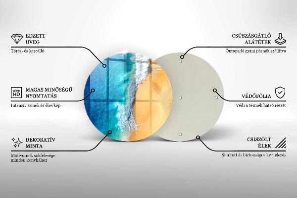 Üveg vágódeszka Strand és tenger