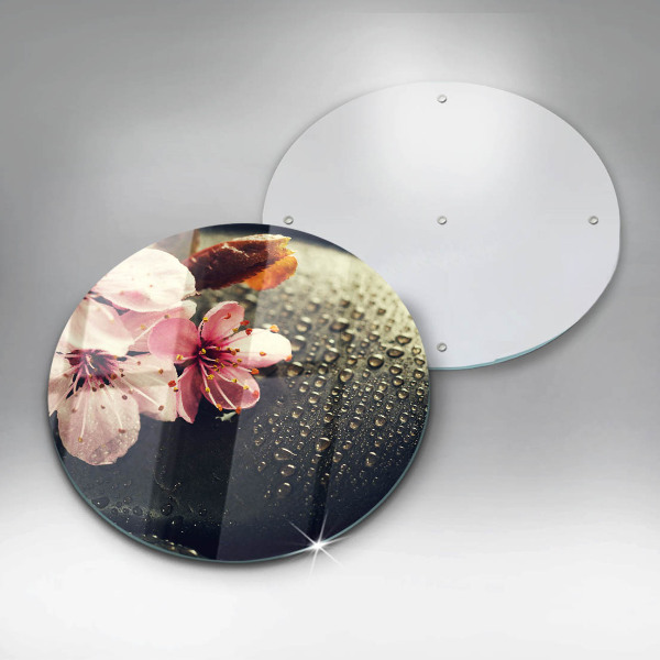 Üveg vágódeszka Virágok zen kövek