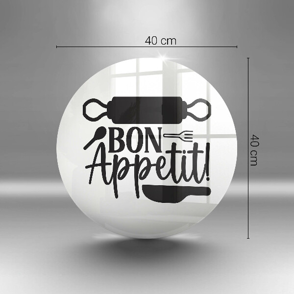 Üveg vágódeszka Bon Appetit felirat