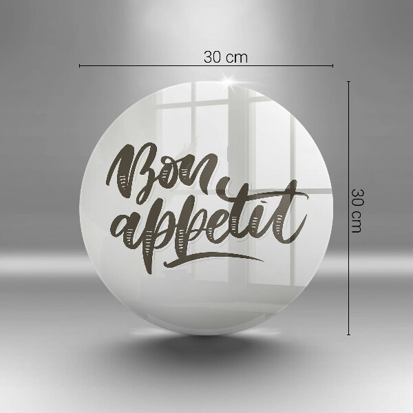 Üveg vágódeszka Bon Appetit felirat