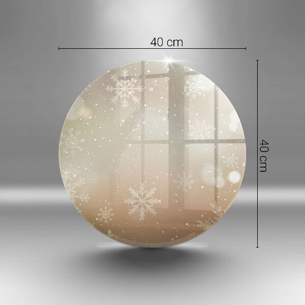 Üveg vágódeszka Hópelyhek