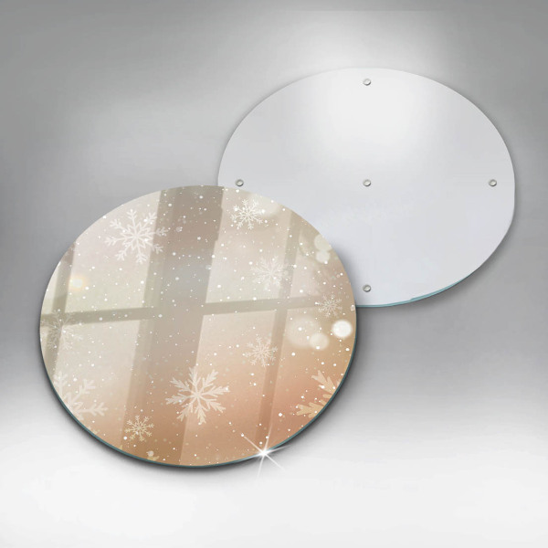 Üveg vágódeszka Hópelyhek