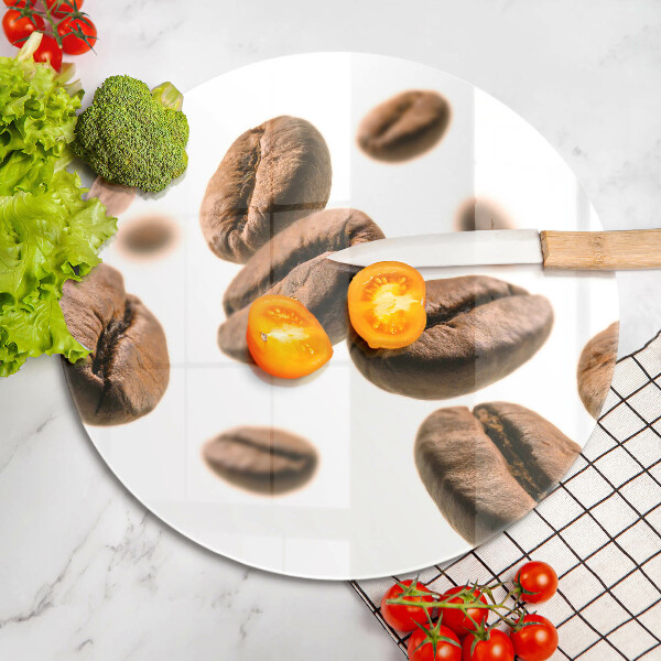 Üveg vágódeszka Kávébab