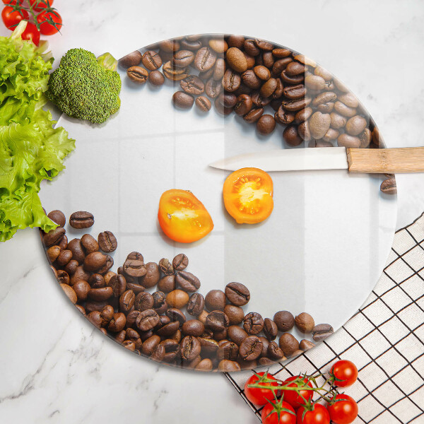 Üveg vágódeszka Kávébab