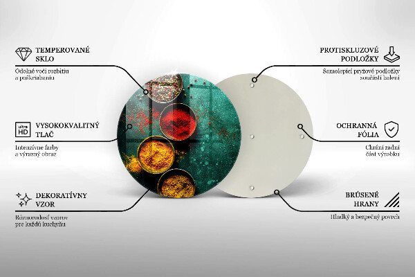 Üveg vágódeszka Keleti fűszerek