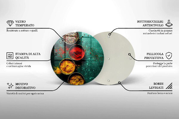 Üveg vágódeszka Keleti fűszerek