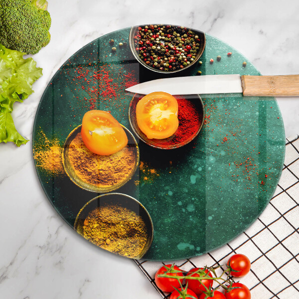 Üveg vágódeszka Keleti fűszerek