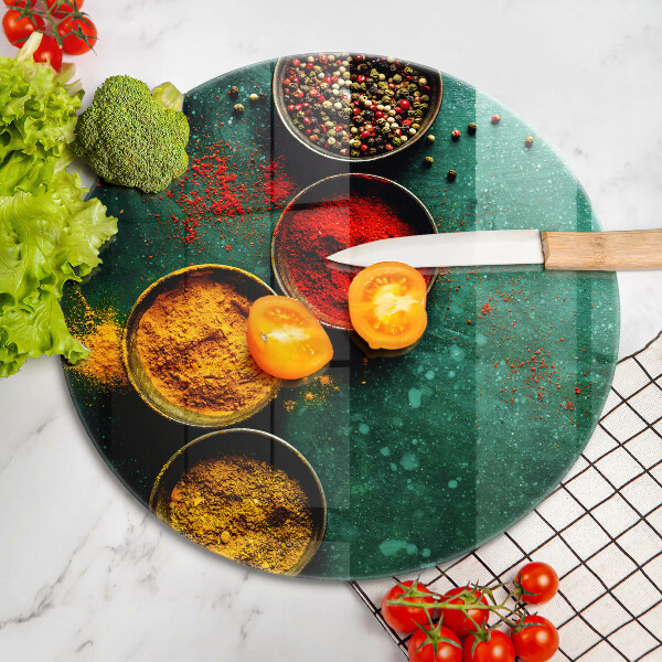 Üveg vágódeszka Keleti fűszerek