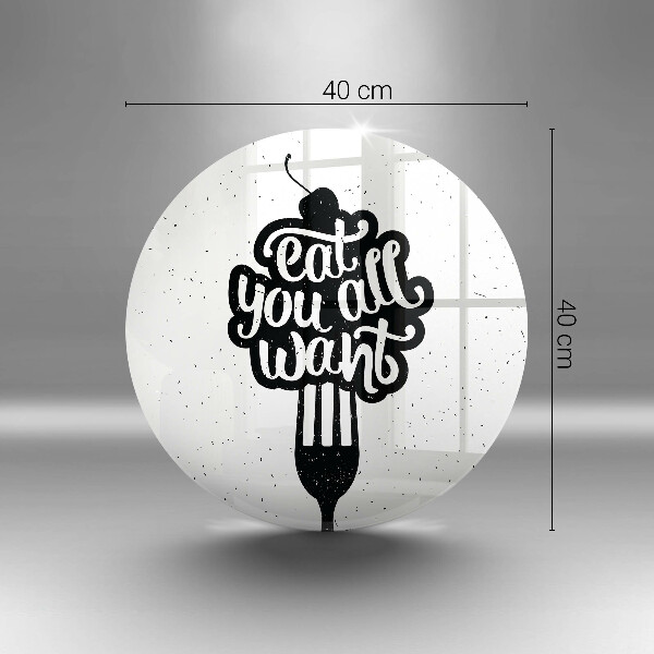 Üveg vágódeszka Eat all you want